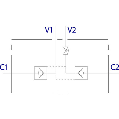 VBPSE 3/8"L C/RUBINETTO DX (правый) Oleodinamica Marchesini