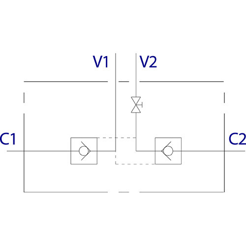 VBPSE 3/8"L C/RUBINETTO DX (правый) Oleodinamica Marchesini